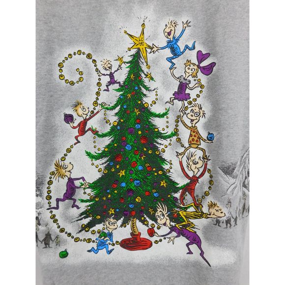 Vintage Y2K 2001 Dr. Seuss How the Grinch Stole Christmas Short Sleeve T-shirt L - Picture 7 of 16